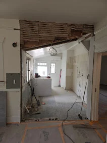 Kitchen demolition and opening preparation during a 2025 Denver remodel